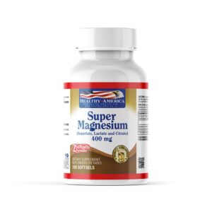 Super Magnesium Formula 400 mg ® x 100 softgels (Magnesium Citrate, Aspartate, and Lactate)